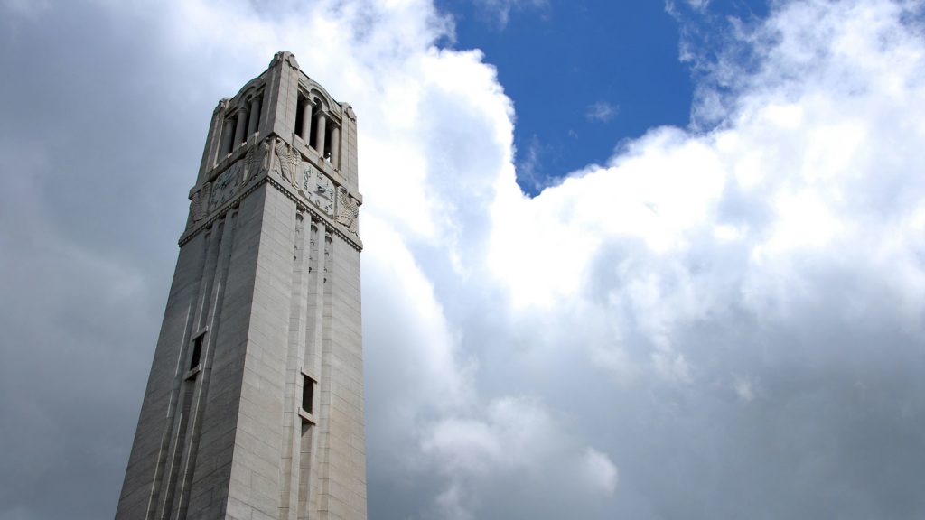 the belltower on a cloudy day