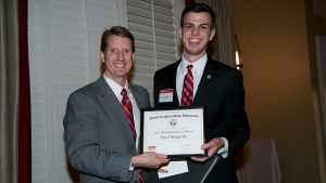 Paul Nolan, a senior in materials science in engineering and political science, received the Senior Award for Leadership. 