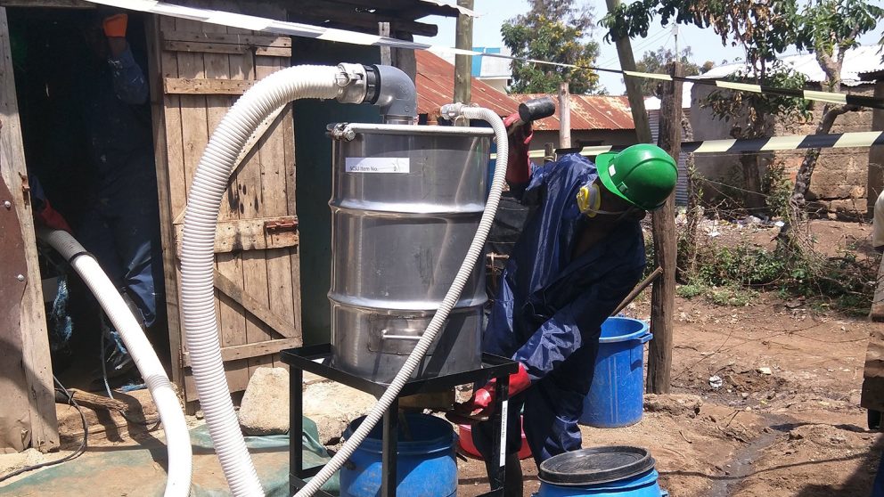 NC Statedesigned pit latrine emptying device wins firstplace in