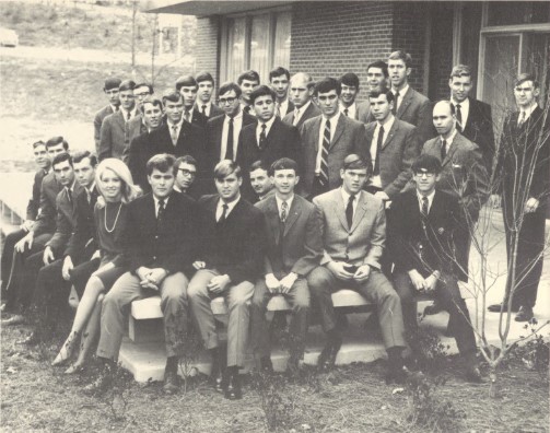 In a photo from the Agromeck taken in 1966 or 1967, Larry Twisdale is in the back row, center, eighth from the left.
