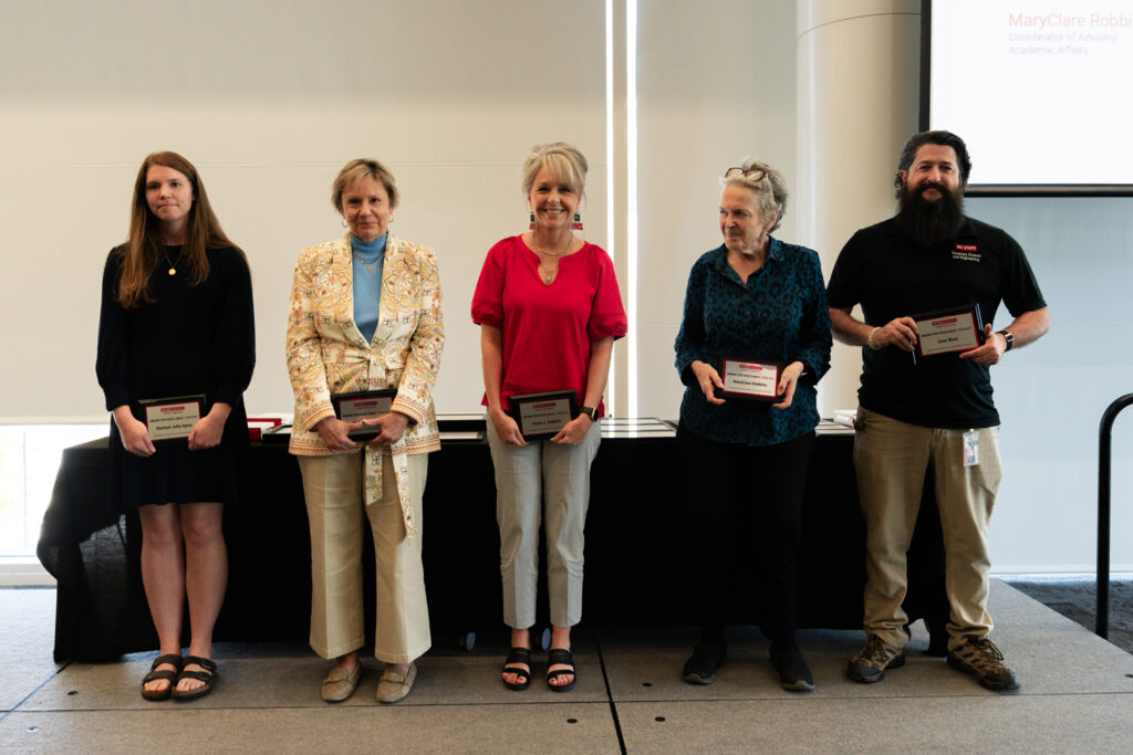 From left: Rachael Ayres, Fiona Baxter, Paula Hubbell, MaryClare Robbins, Sean West