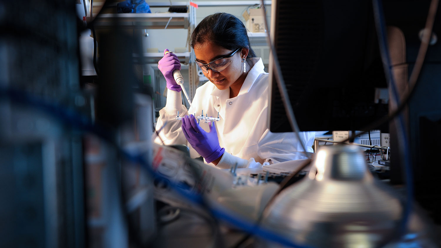 Biomedical engineering doctoral student Vindhya Kunduru had no idea she was going to become an expert on Salmonella, bacterial infections and chickens.
