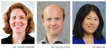(left to right) Drs. Tiffany Barnes, Collin Lynch and Min Chi