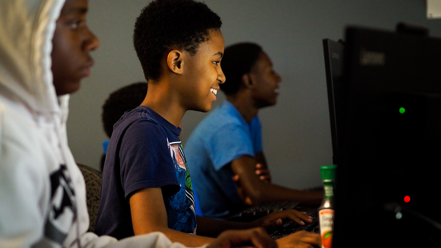 Bridge to Computing Campers work in computer lab